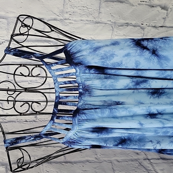 SWIMSUITS FOR‎ ALL Blue Tie Dye Beach Dress/Cover Up OS - Picture 2 of 8